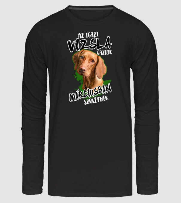 Vizsla marcius minta fekete pólón