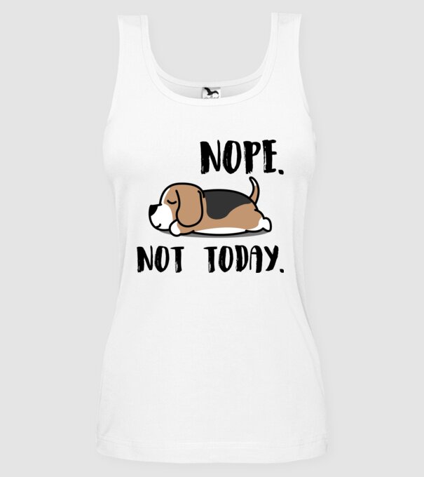beagle nope not today minta fehér pólón
