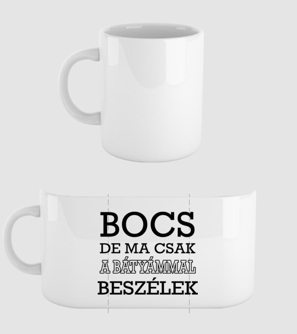 Bátyámmal beszélek minta fehér pólón