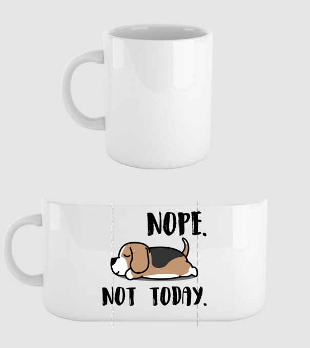 beagle nope not today minta fehér pólón