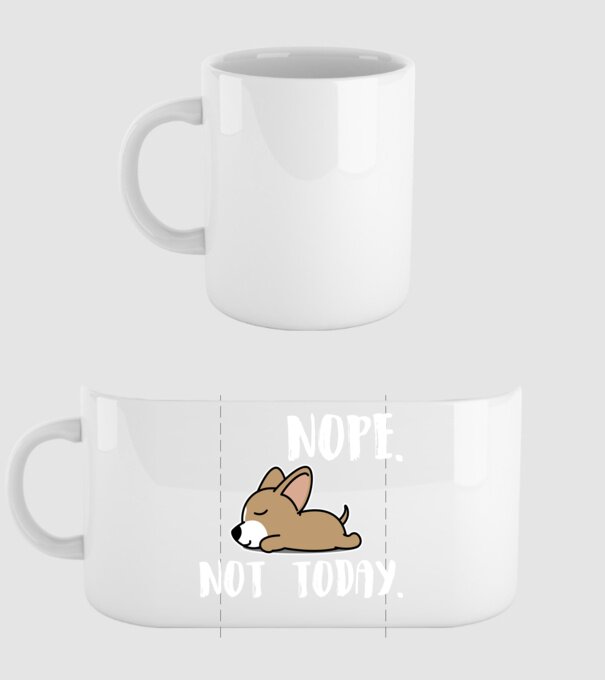 Csivava nope not today minta fehér pólón