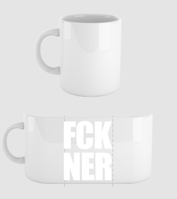 FCK NER - fehér minta fehér pólón