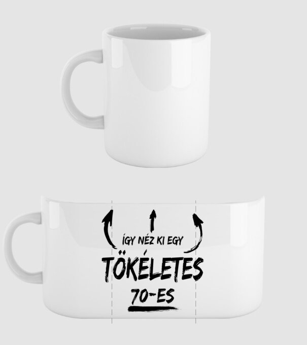 Így néz ki egy tökéletes 70-es - fekete minta fehér pólón