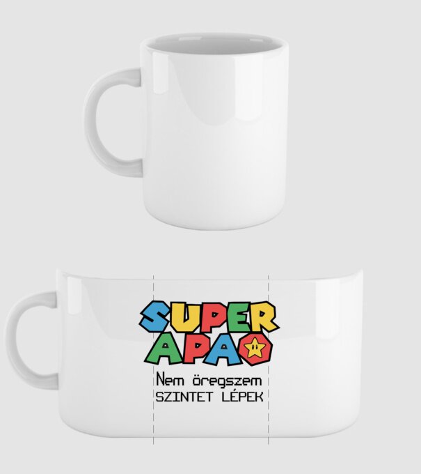 Super APA - nem öregszik minta fehér pólón