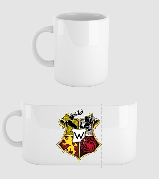 Westeros iskolai címer minta fehér pólón