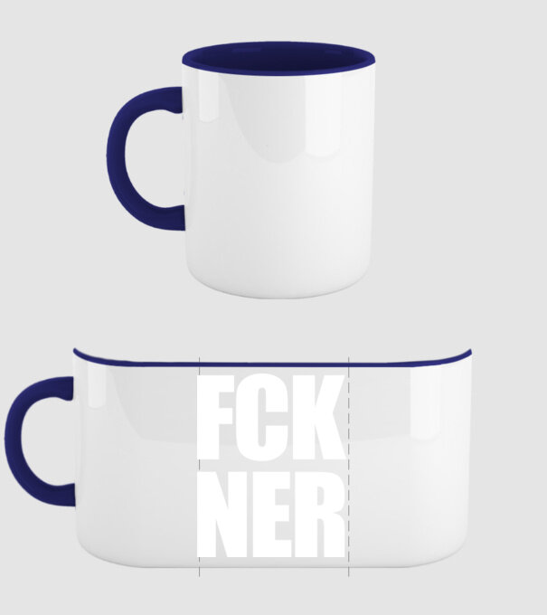 FCK NER - fehér minta sötétkék pólón