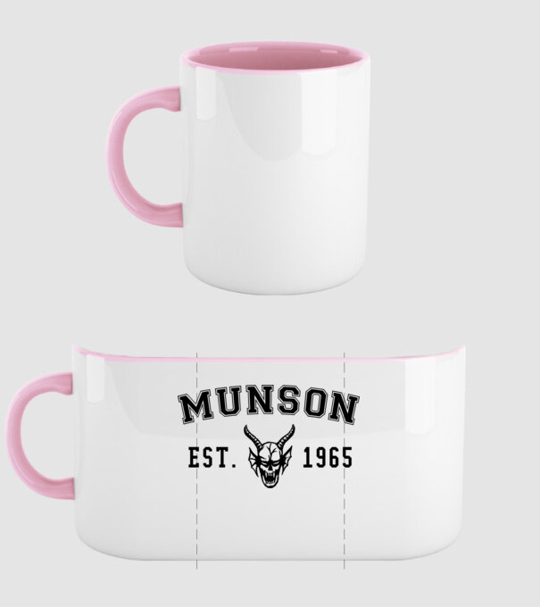 Munson 1965 minta világos rózsaszín pólón