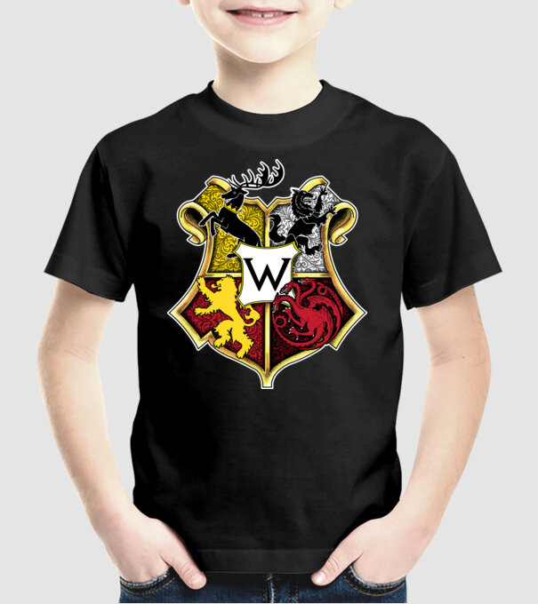 Westeros iskolai címer minta fekete pólón