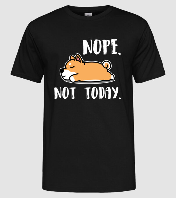 akita nope not today minta fekete pólón