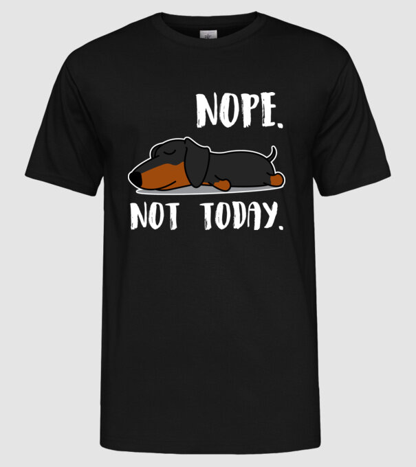 Tacsi nope not today minta fekete pólón