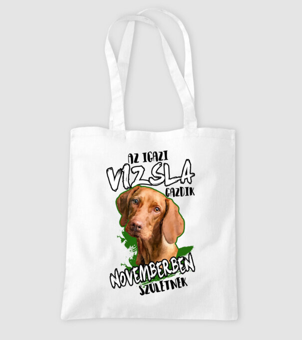 Vizsla Novemberben minta fehér pólón