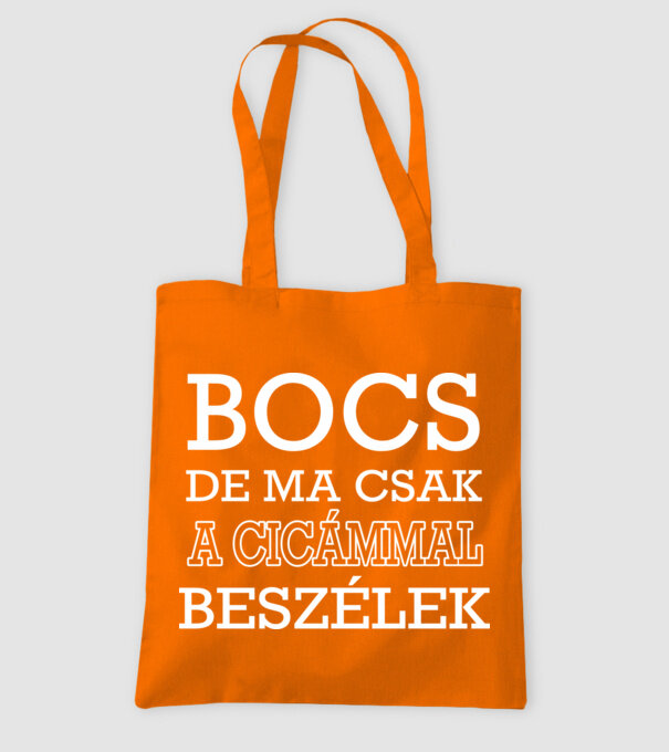 Cicámmal beszélek minta narancssárga pólón