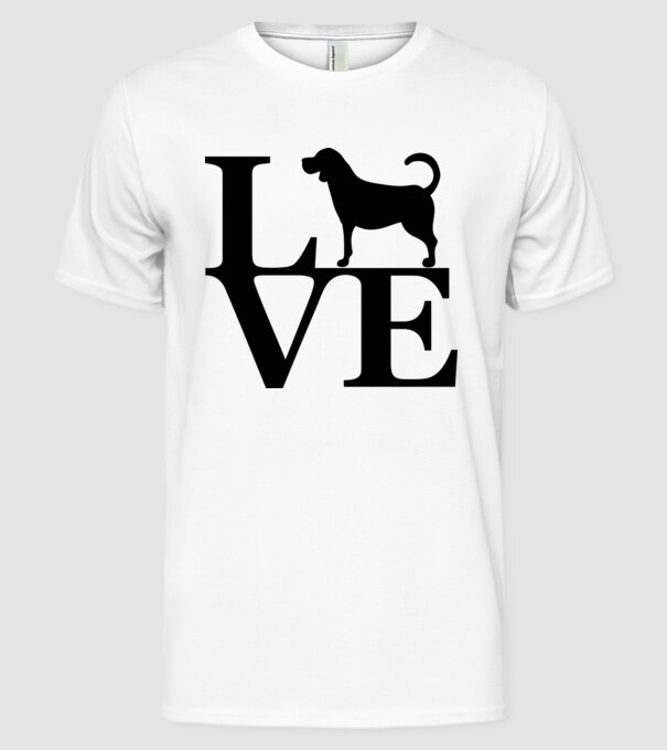 Beagle love minta fehér pólón