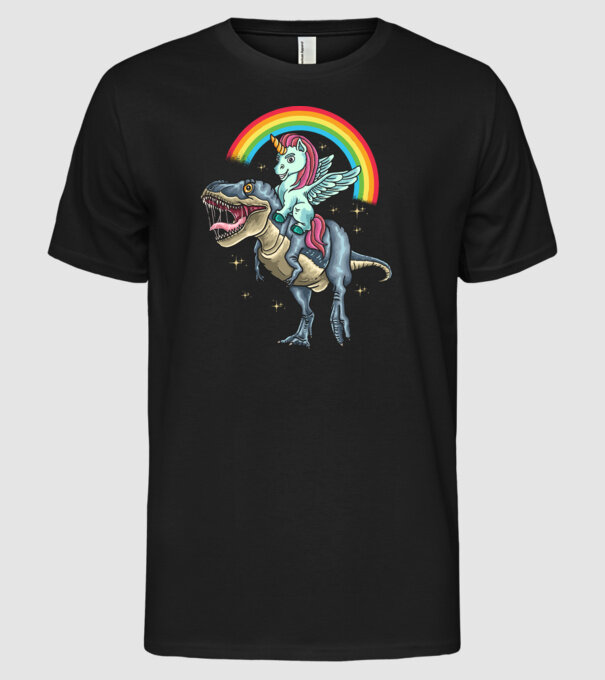 Badass Unicorn minta fekete pólón