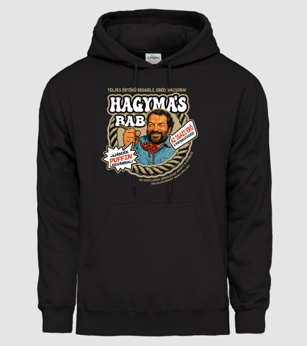 Bud Spencer - Hagymás bab minta fekete pólón