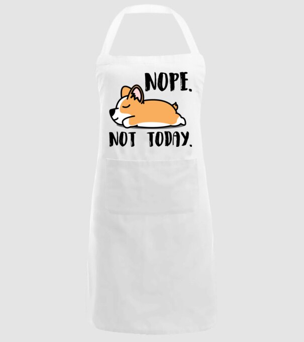 Corgi nope not today minta fehér pólón