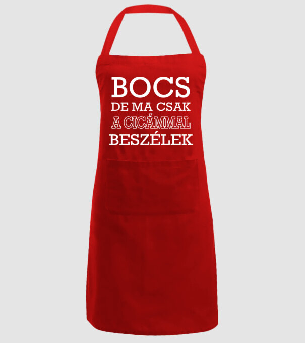 Cicámmal beszélek minta piros pólón