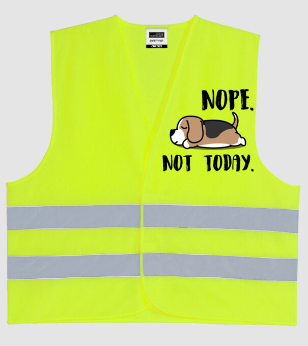 beagle nope not today minta neonsárga pólón