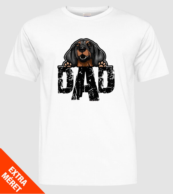 Dachshund Dad minta fehér pólón