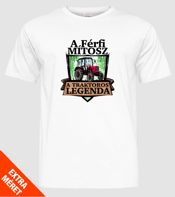 Traktoros legenda minta fehér pólón