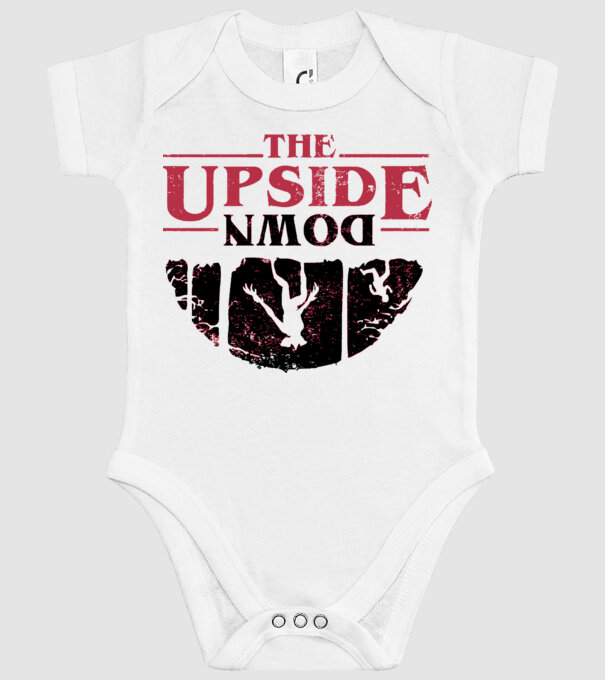 The upside down minta fehér pólón