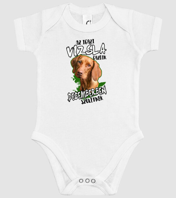 Vizsla Decemberben minta fehér pólón