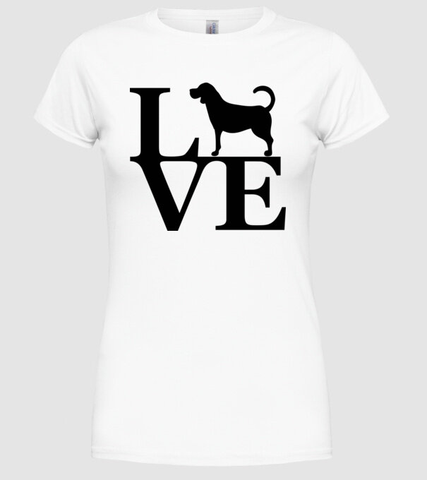 Beagle love minta fehér pólón