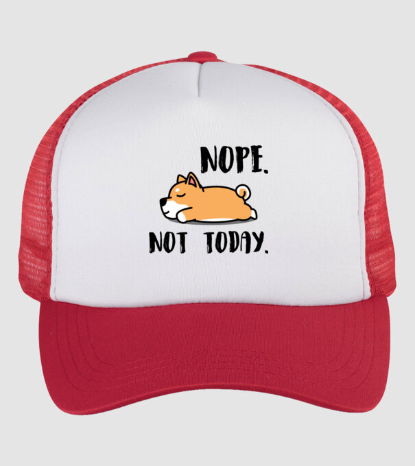 Akita Nope Not Today minta fehér/piros pólón