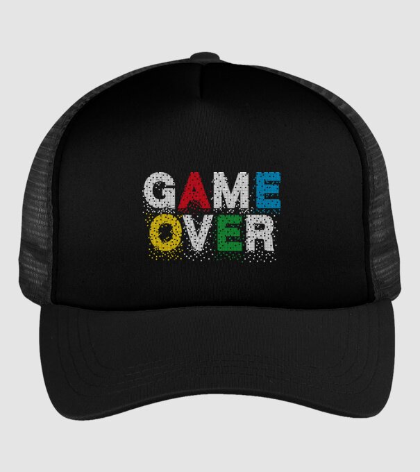 Game Over typo minta fekete pólón