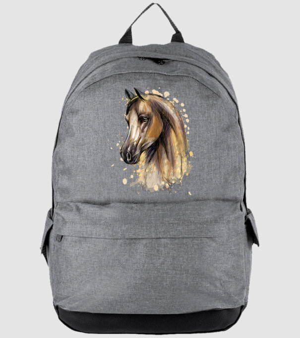 Horse head minta szürke pólón