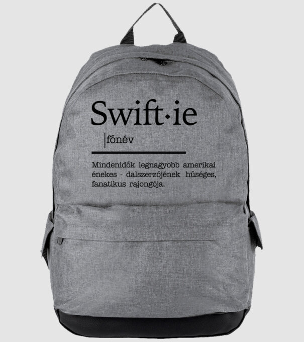 Taylor Swift főnév minta szürke pólón