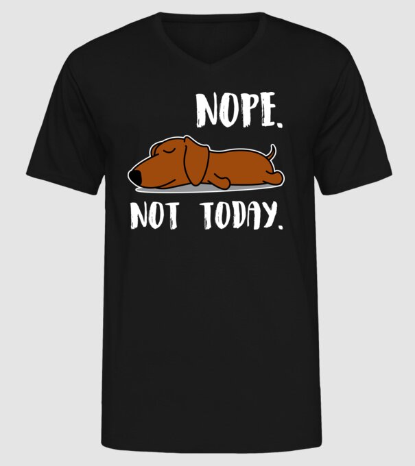 Tacskó Nope Not Today minta fekete pólón