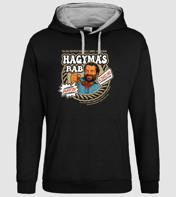 Bud Spencer - Hagymás bab minta fekete pólón