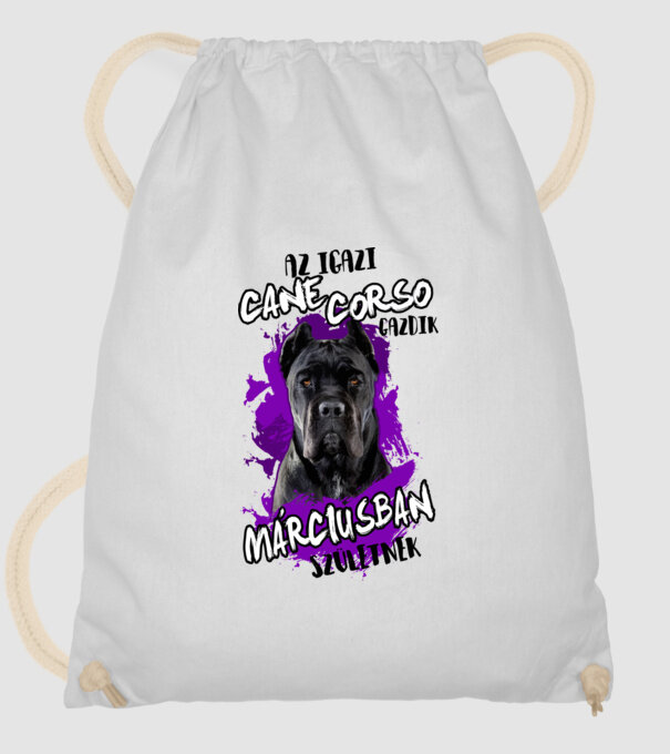 Cane Corso March minta fehér pólón