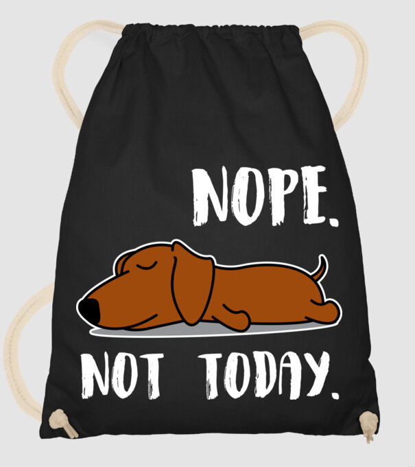 Tacskó Nope Not Today  minta fekete pólón