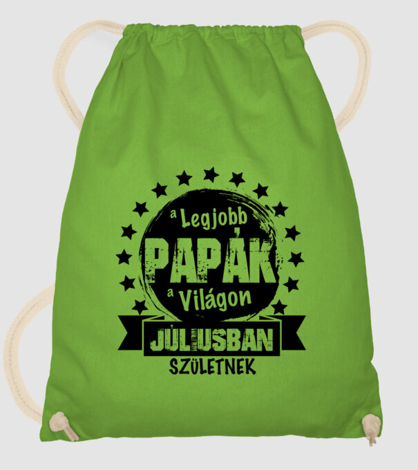 A legjobb Papák a világon Júliusban születnek minta almazöld pólón