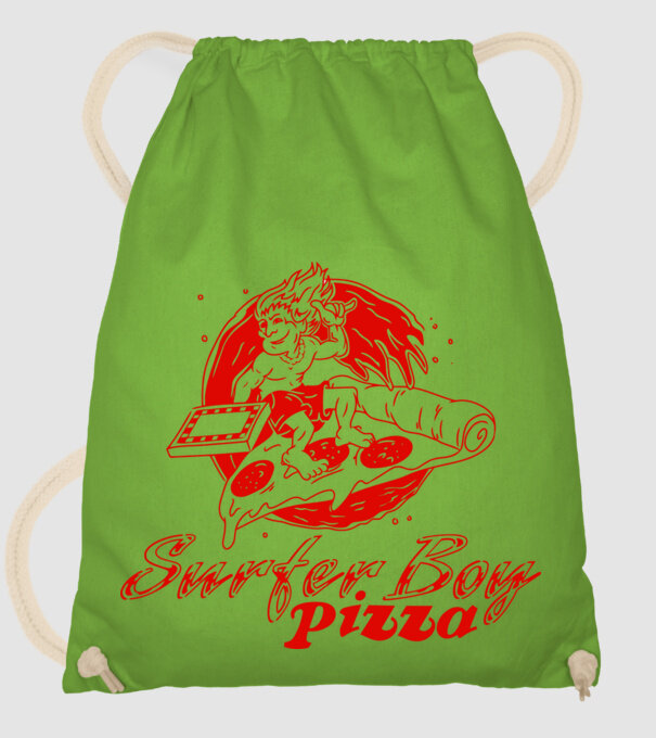 Stranger Things - Surfer Boy Pizza minta almazöld pólón