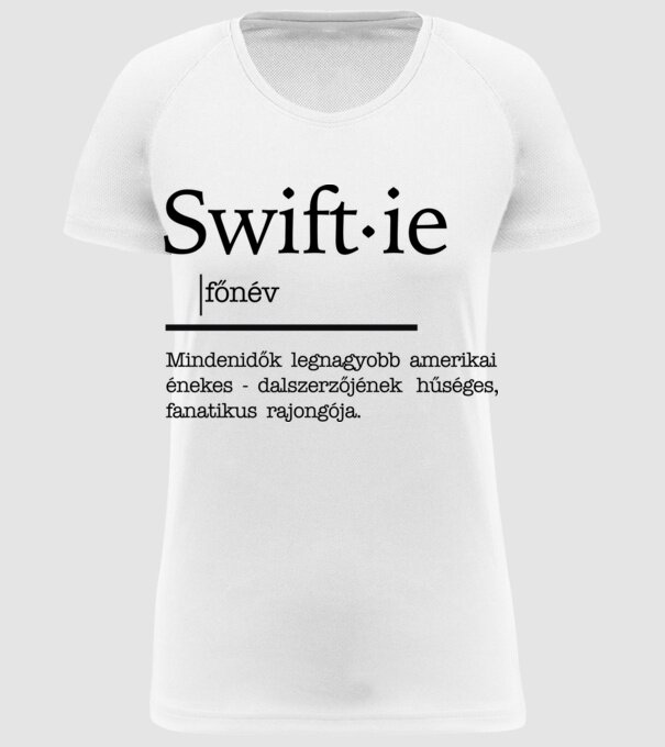 Taylor Swift főnév minta fehér pólón