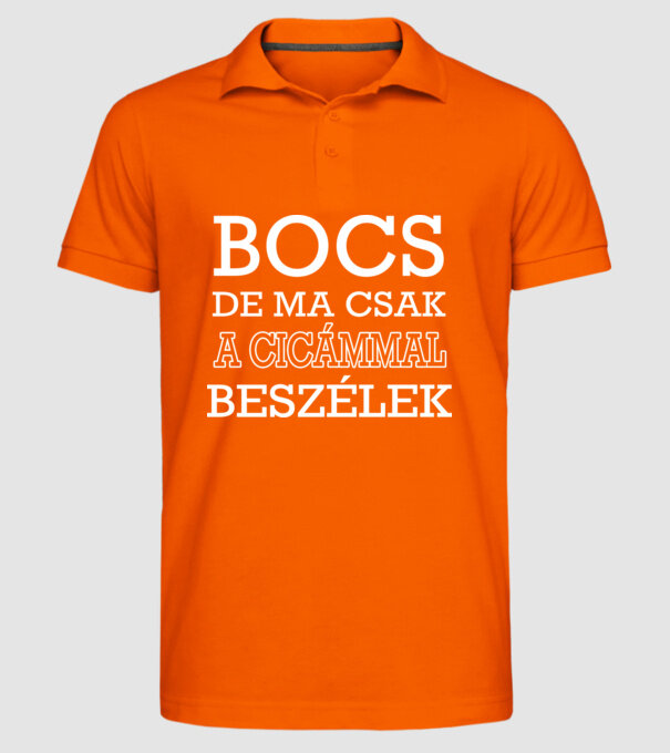Cicámmal beszélek minta narancssárga pólón
