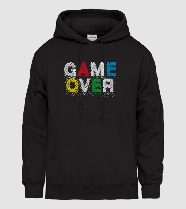 Game Over typo minta fekete pólón