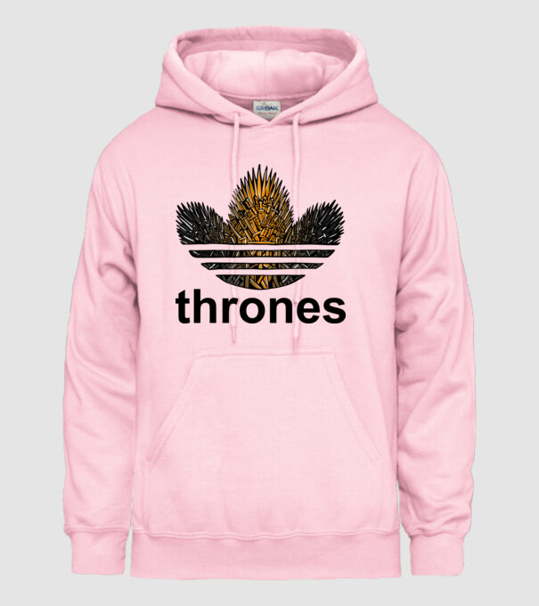 Thrones - fehérre minta világos rózsaszín pólón