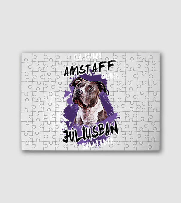 Az igazi AMSTAFF gazdik JÚLIUSban születnek minta fehér pólón