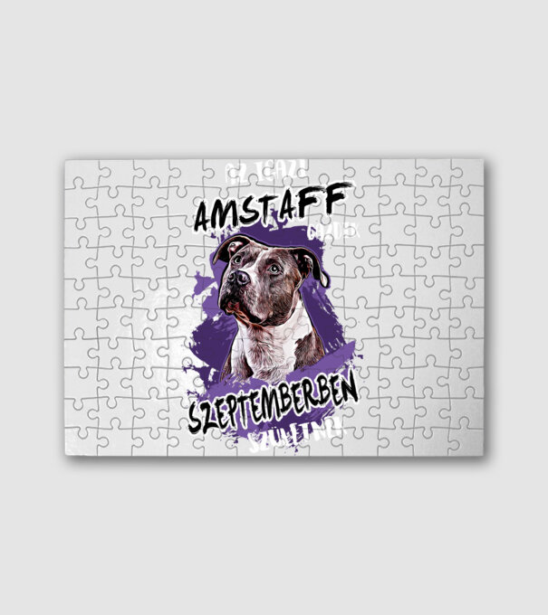 Az igazi AMSTAFF gazdik SZEPTEMBERben születnek minta fehér pólón