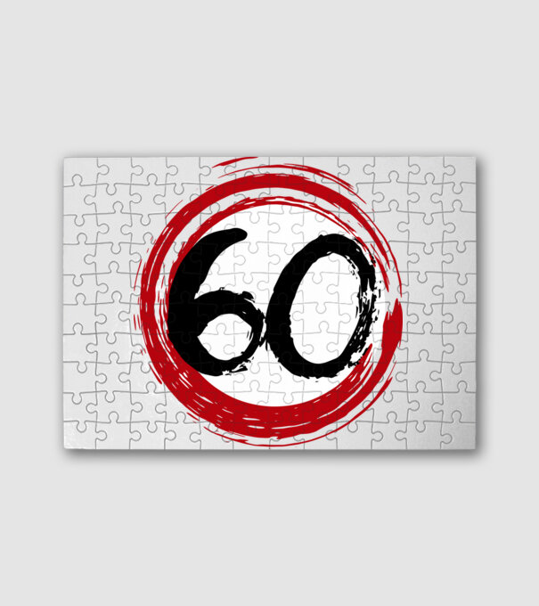 Szülinapi 60-as tábla minta fehér pólón