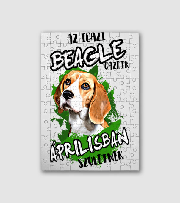Az igazi BEAGLE gazdik ÁPRILISBAN születnek minta fehér pólón