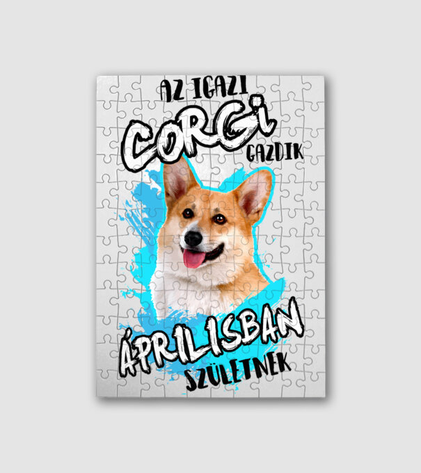 Corgi April minta fehér pólón