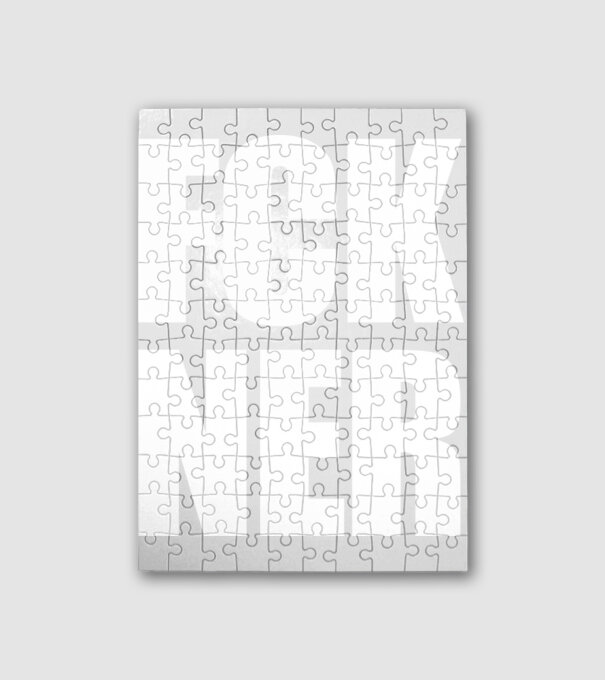 FCK NER - fehér minta fehér pólón