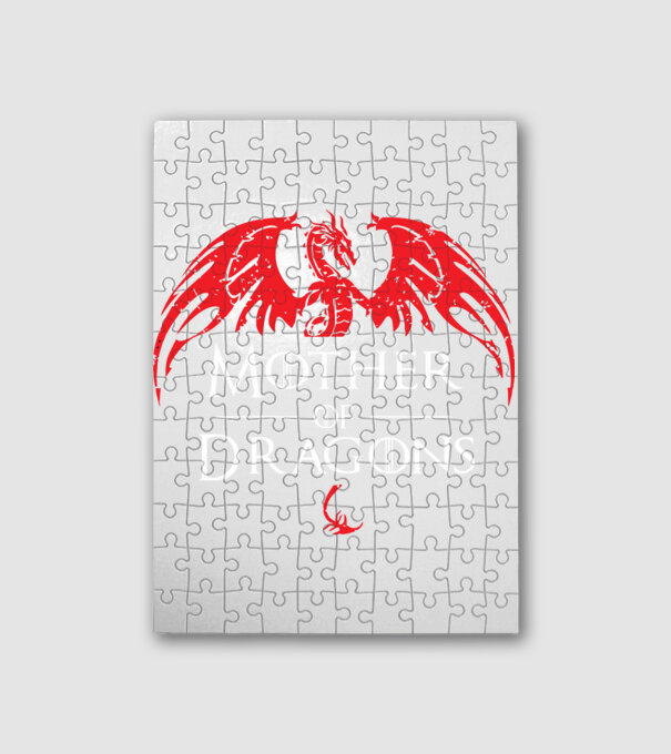 Mother of dragons - Sárkányok anyja - feketére minta fehér pólón