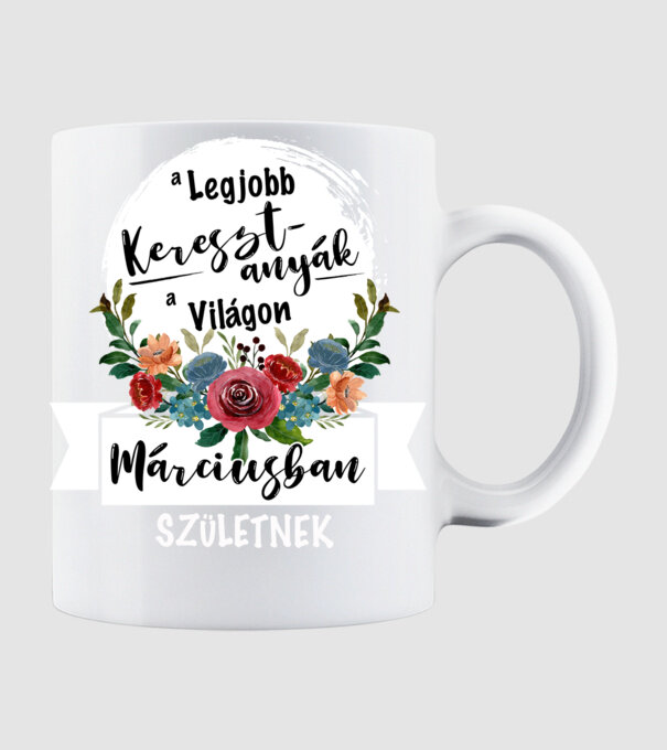 A legjobb KERESZTANYÁK a világon MÁRCIUSban születnek minta fehér pólón