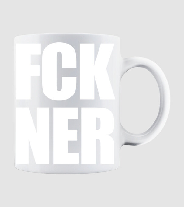 FCK NER - fehér minta fehér pólón